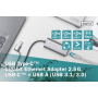 Digitus USB Type-C™ Gigabit Ethernet Adapter 2.5G, USB-C™ + USB A (USB3.1/3.0) | Verkkokortit