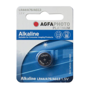 Agfa Photo alkaline LR44 / V13GA / A76 / AG13 paristo (1pc blister/12kpl/pkt)