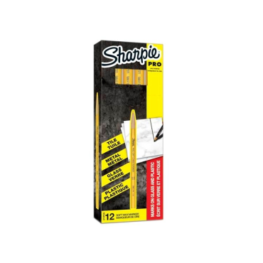 Sharpie China Marker keltainen 2,0mm vahamerkkauskynä (12 kpl/pkt) | Merkkauskynät