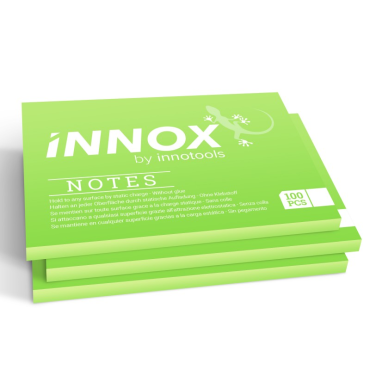 INNOX  staattinen viestilappu 70x100mm vihreä | Viestilaput ja teippimerkit
