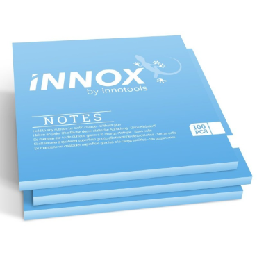 INNOX  staattinen viestilappu 100x100mm sininen | Viestilaput ja teippimerkit