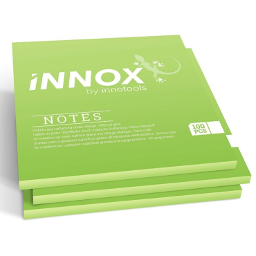 INNOX  staattinen viestilappu 100x100mm vihreä | Viestilaput ja teippimerkit