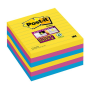 Post-it® Super Sticky 675 viestilappu viivat Carnival 101x101mm | Viestilaput ja teippimerkit