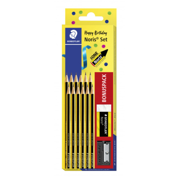 STAEDTLER Noris Anniversary Set 120HB lyijykynä+pyyhekumi+teroitin | Lyijykynät ja lyijyt