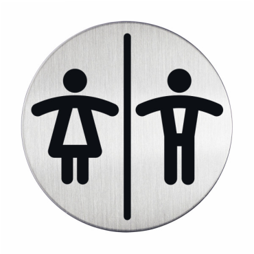 DURABLE Opastekyltti WC-unisex  pyöreä 83mm | Seinälle