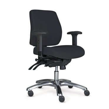 PRO 20 tuoli musta, puolikorkea selkänoja,käsinojat