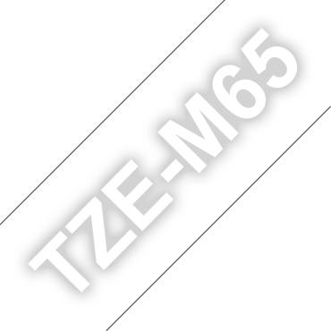 Brother TZe-M65 kirkas pohja/valkoinen teksti, matta, Laminoitu Tarranauha (36mm x 8m) | Brother TZe-tarrat