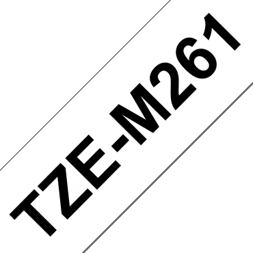 Brother TZe-M261 valkoine pohja/musta teksti, matta, Laminoitu Tarranauha (36mm x 8m) | Brother TZe-tarrat