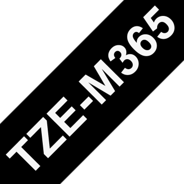 Brother TZe-M365 musta pohja/valkoinen teksti, matta, Laminoitu Tarranauha (36mm x 8m) | Brother TZe-tarrat