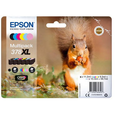 EPSON T378 Multipack Ink Cartridge 6 colours | Epson