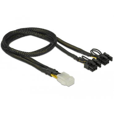 Delock PCI Express power cable 6 pin female  2 x 8 pin male 30 cm