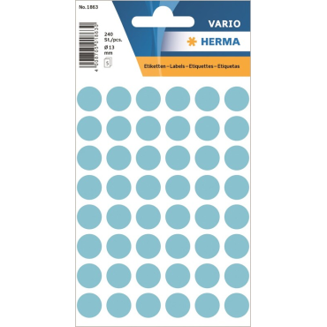 HERMA 1863 tarraetiketti pyöreä 13mm sininen 240kpl/pkt | Tarrat