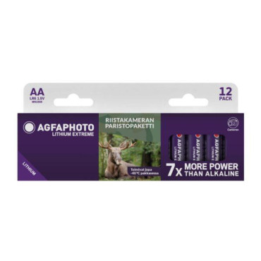 AgfaPhoto lithium AA 12-pack riistakameraan | Paristot ja pienvirtalaitteet