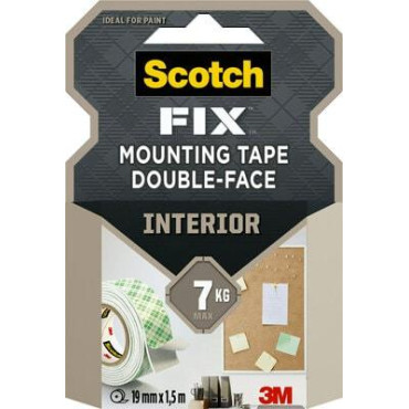 SCOTCH Fix™ Interior kaksipuolinen kiinnitysteippi 19mm x 1,5m | Teipit ja liimat