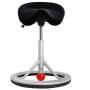 Backapp Smart Alcantara, tasapainotuoli musta, hopeanharmaa runko, punainen pallo | Tuolit
