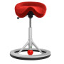 Backapp Smart Alcantara, tasapainotuoli punainen, hopeanharmaa runko, punainen pallo | Tuolit