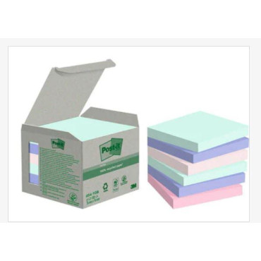 Post-it® ekoviestilappu pastellivärilajitelma 76x76mm 6nid/pkt | Viestilaput ja teippimerkit