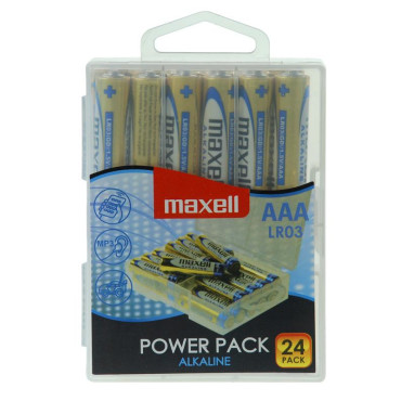 Maxell LR03 AAA 1,5V alkaliparisto  24kpl/pkt | Paristot ja pienvirtalaitteet