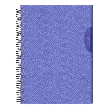 Koulukalenteri 23-24 Texture A5 Blueberry | Pöytäkalenterit
