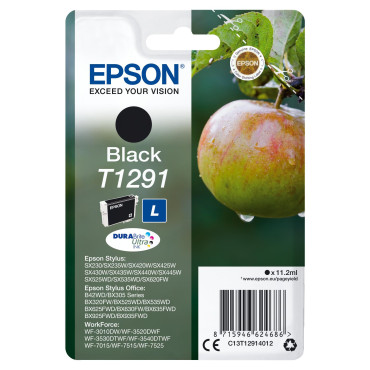 Epson T1291  musta väri 11,2ml durabrite ultra Stylus SX/OFFICE B/BX/WF | Epson