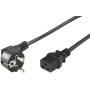 MICROCONNECT maadoitettu laitekaapeli suora CEE 7/7 - suora IEC 60320 C19 , max 250V/16A, 3m, musta | Virta