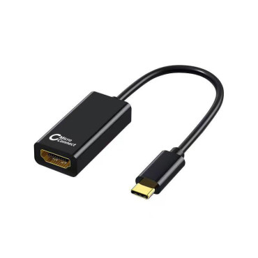 MicroConnect USB-C to HDMI adapter, Slim Design, 4K60Hz, 0.15m, Black | AV-kaapelit