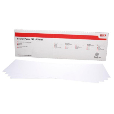 OKI Banner paper 297x900mm A3 160g valkoinen | Väritulostuspaperit
