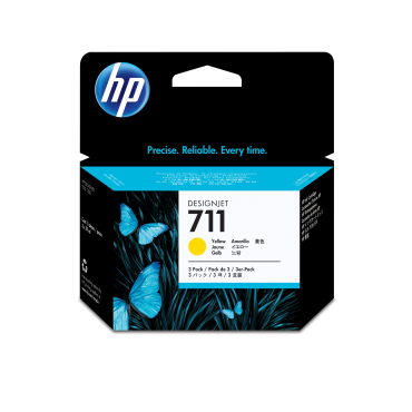 HP CZ136A 3x 711 ink yellow DJ T120/T520