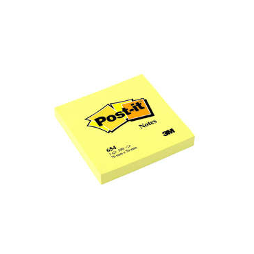 Post-it® 654 viestilappu vaalean keltainen 12nid/pkt | Viestilaput ja teippimerkit