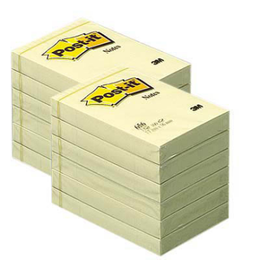 Post-it® 656 viestilappu Canary Yellow 12nid/pkt | Viestilaput ja teippimerkit