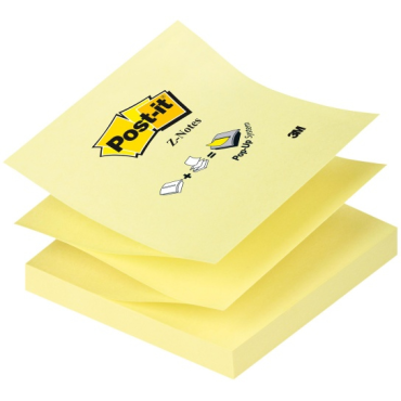 Post-it® R-330 Z-Notes viestilappu vaalean keltainen 76x76mm 12nid/pkt | Viestilaput ja teippimerkit