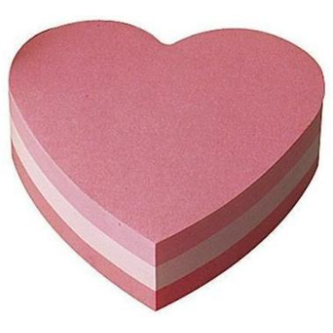 Post-it® Specialty Note -viestilaput, pinkit sydämen muotoiset, 70 x 70 mm, 225 arkkia/lehtiö, 1 leh | Viestilaput ja teippimerk