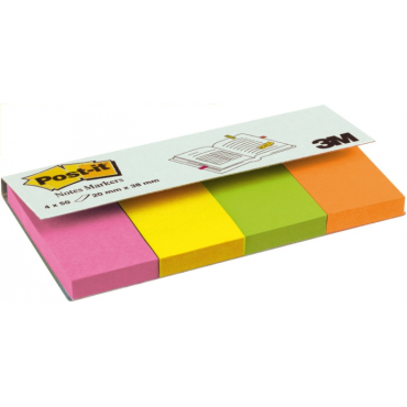 POST-IT®-viestilappujen merkkaajat 4x50lappua neonvärilajitelma | Viestilaput ja teippimerkit