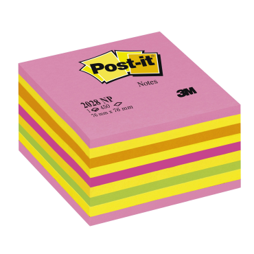 POST-IT 2028-NP viestilappukuutio neonpinkki