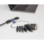 DELTACO OFFICE HDMI-sovitinrengas, mDP, DP, USB-C, DVI, HDMI mini micro, musta