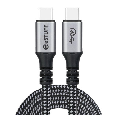 eSTUFF USB-C to USB-C cable 1.2m, 100W, 40Gbps, USB4 Gen 3x2 | AV-kaapelit