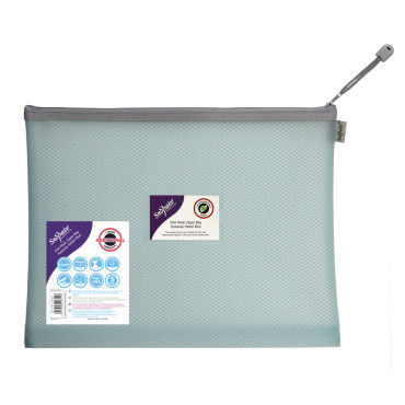 SNOPAKE Eva Mesh Zippa Bag pastel vetoketjutasku A4+ vaalean sininen | Taskut