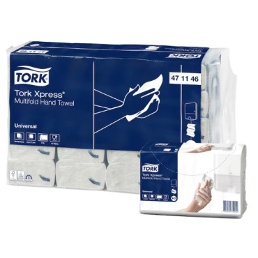 Tork Xpress® Multifold Universal H2 käsipyyhe, Z-taitettu valkoinen 20pkt/säk | Käsipyyhe WC/Talouspaperit