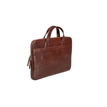 PIERRE Slim Briefcase Brown Leather 14″ asiakirjasalkku | Laukut