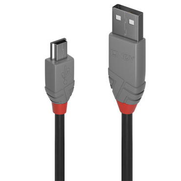 LINDY 3M Usb 2.0 Type A To Mini-B Cable, Anthra Line | USB