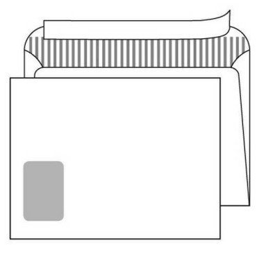 POSTAC kirjekuori E4 ikkuna 60x90 valkoinen 500kpl/ltk | Kirjekuoret ja pussit