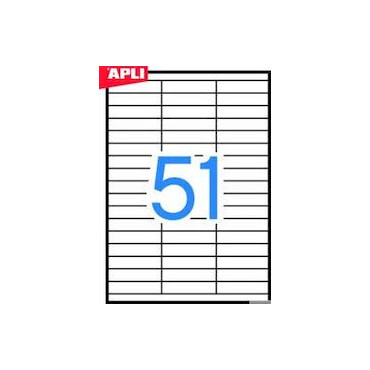 APLI tulostustarra 51-jak 70x16.9mm valkoinen 100ark/pkt | POISTOKORI