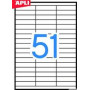 APLI tulostustarra 51-jak 70x16.9mm valkoinen 100ark/pkt | POISTOKORI