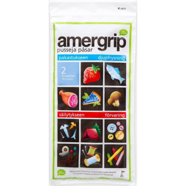 AMERGRIP salpapussi/minigrip-pussi 240x300mm 2L 10kpl/pss | Kertakäyttöastiat