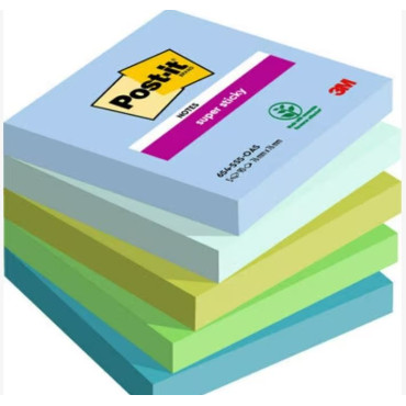 Post-It® Super Sticky 654 viestilappu Oasis 5nid/pkt