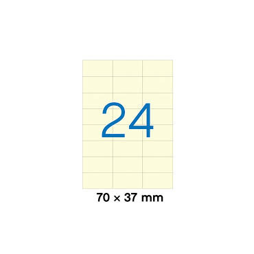 APLI tulostustarra 24-jak 37x70mm kermanvärinen 20arkkia/pkt