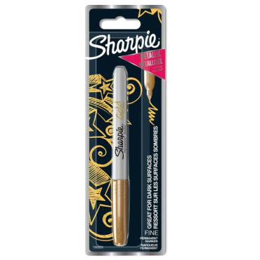 SHARPIE Merkkauskynä Metallic kulta | Huopakynät