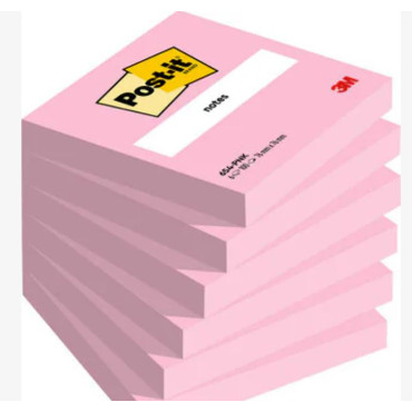 Post-it®-viestilappu 654 pinkki 6nid/pkt | Viestilaput ja teippimerkit