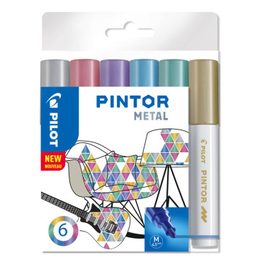 PILOT Pintor marker metallisävyt sarja M