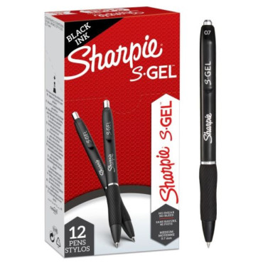 SHARPIE S-Gel 0,7mm Black, sininen muste | Kuulakärkikynät